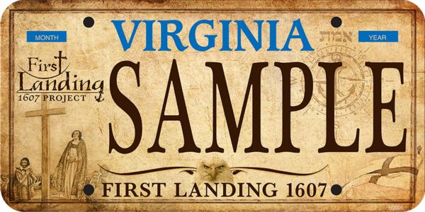 Virginia First Landing 1607 STANDARD License Plate