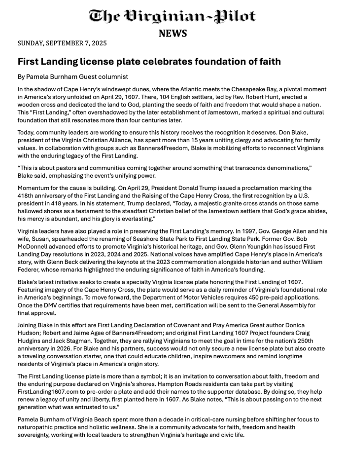The Virginia Pilot News Article